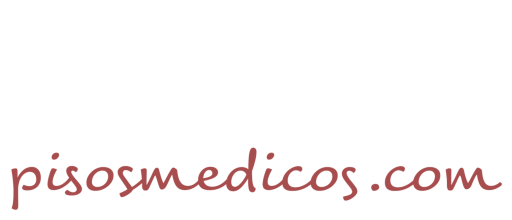 Logotipo pisosmedicos blanco