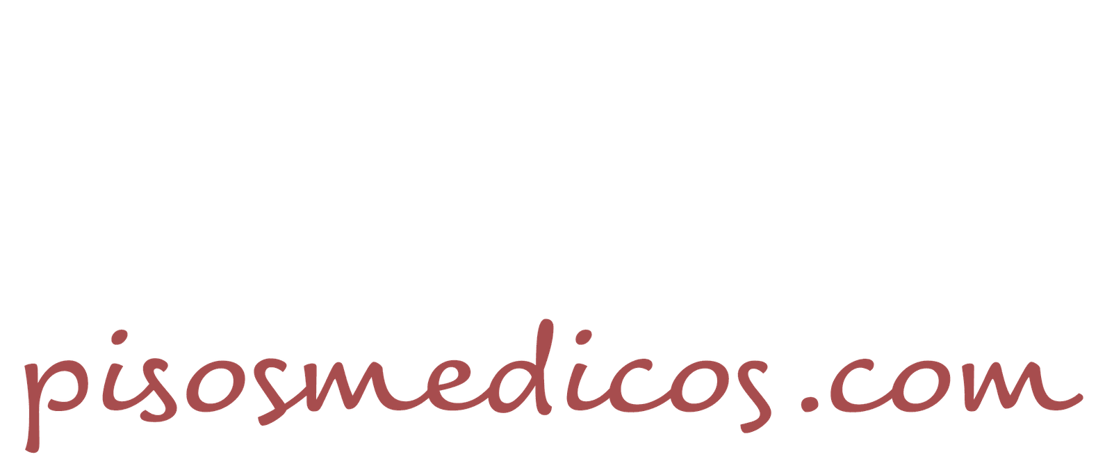 Logotipo pisosmedicos blanco